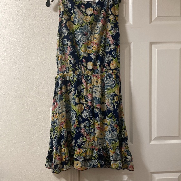 Old Navy Floral Print Midi  Drees Sleeveles Multicolor V Neck Sz XL - Picture 2 of 16